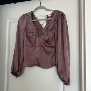 ASTR the label mauve silky blouse